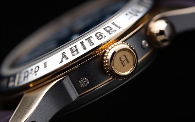 江戸時代限定版 手巻き時計のクローズアップ、サイドの精巧な彫刻